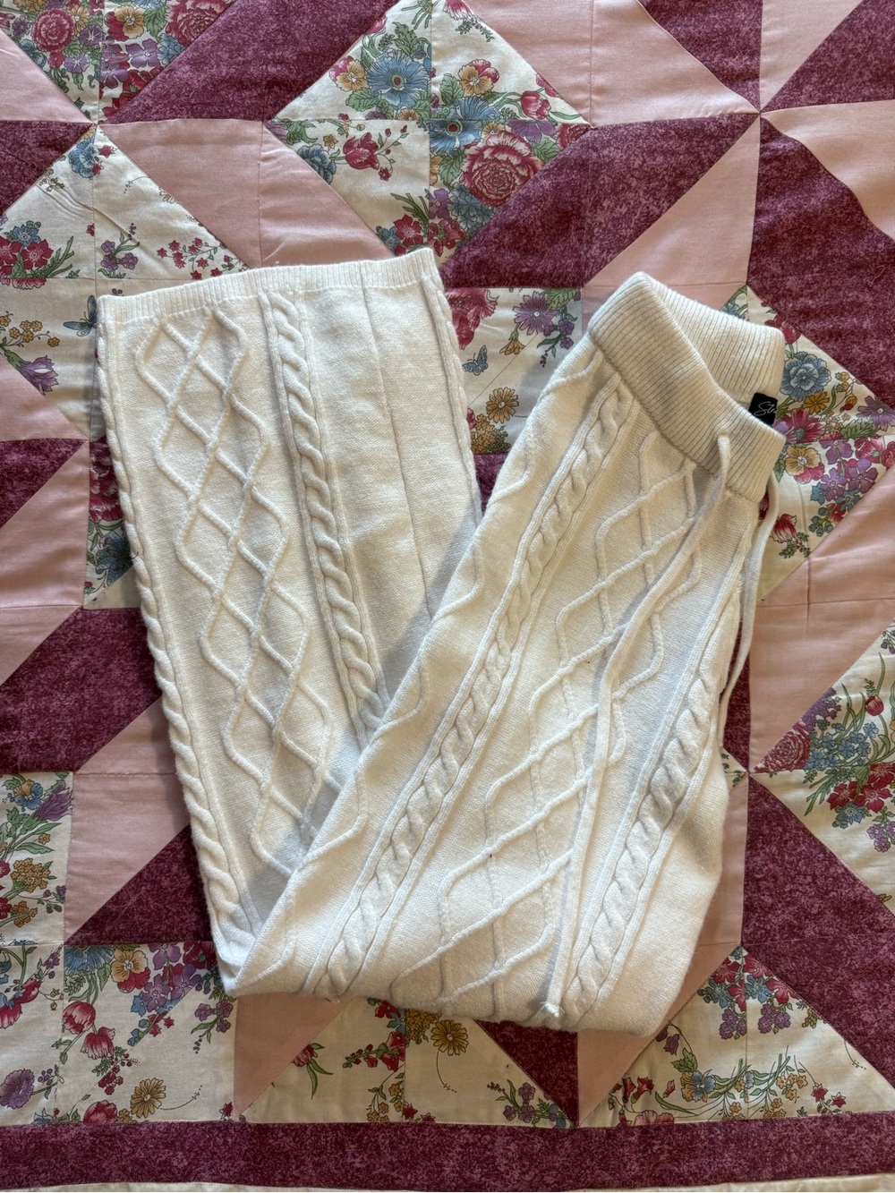 Cozy Cable Knit Cream Women’s Cozy Pants
